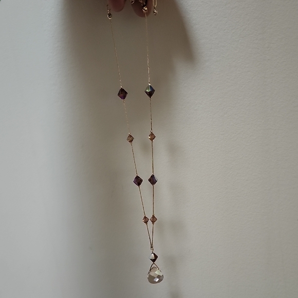 Vieste Gold and Brown Layered Necklace with Modern Design - Picture 8 of 10